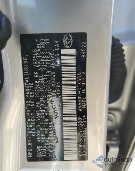 2017 Toyota Camry Hybrid z USA, uszkodzony, nr VIN 4T1BD1FK6HU210601